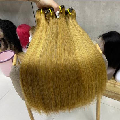 Couleur Spéciale Fumi Cheveux Raides 3 Faisceaux