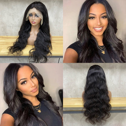 Perruque frontale en dentelle de couleur naturelle Body Wave 13x4