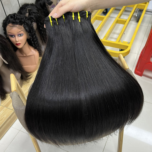 Couleur Spéciale Fumi Cheveux Raides 3 Faisceaux