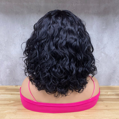 Special Color Virgin Hair Water Wave Bob Wig