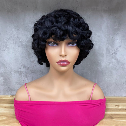 Perruque Spéciale Bouclée Remy Hair Bob