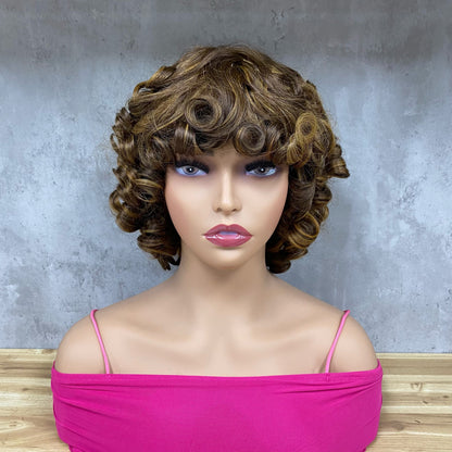 Perruque Spéciale Bouclée Remy Hair Bob