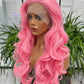 Perruque Bouclée Spéciale Rose Brésilienne Naturelle Lace Front Wig