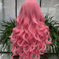 Special Pink Brazilian Natural Lace Front Wig Curly Wig