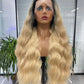 Glueless 22# Water Wave HD Lace Front Wig Pre Plucked Natural Hairline Wigs