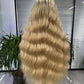 Glueless 22# Water Wave HD Lace Front Wig Pre Plucked Natural Hairline Wigs