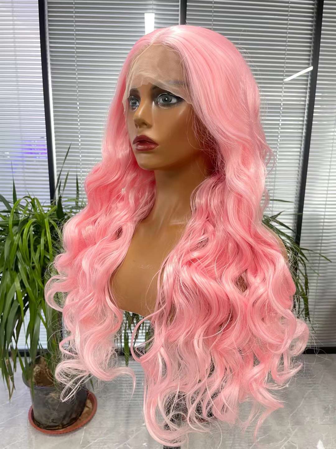 Water Wave Pink HD Lace Wigs Pre Plucked Glueless Lace Wig