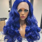 Long Straight Soft Hair Blue Body Wave Wig For Women HD Lace Front Wig Human Hair For Cosplay