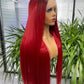 Fascinating Brazilian Long Hair Straight Wigs Wine Red Wig