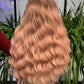 Ombre Pink Long Wave Wigs Natural Hair Wig