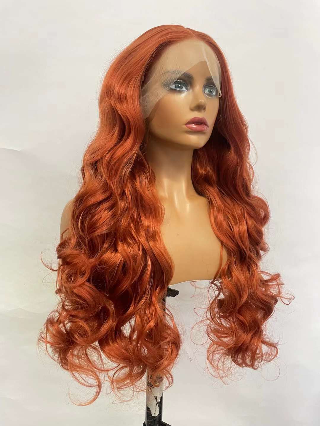 Orange Ginger HD Lace Front Perruques de cheveux humains avec des perruques de dentelle de cheveux de bébé pour les femmes