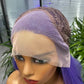 Purple Color Glueless Lace Front Wig Straight Hair HD Lace Frontal Wig Pre Plucked