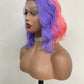 Colorful Medium Length body wave Wigs Natural Hair Wig