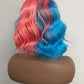 Perruques colorées de vague de corps de longueur moyenne perruque de cheveux naturels