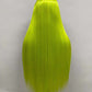 Flawless Fluorescent green Long Straight 13*3 Lace wig
