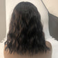 Hot Sale Natrual Black body wave hair wig with bang