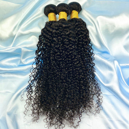Kinky Curly 100% Cheveux Humains 3 Faisceaux Noir Naturel