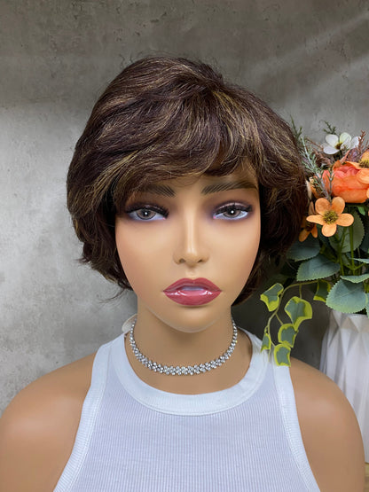 Perruques Cheveux Naturels Rémy Coupe Pixie Cheveux Naturels