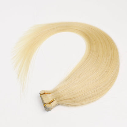 Bande droite de cheveux humains vierges blonds dans l'extension de cheveux