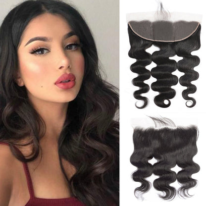 Body Wave 100% Cheveux Humains 13x4 Lace Frontal Noir Naturel