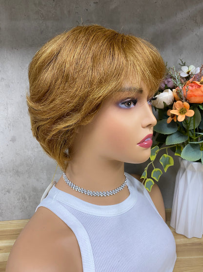Perruques Cheveux Naturels Rémy Coupe Pixie Cheveux Naturels