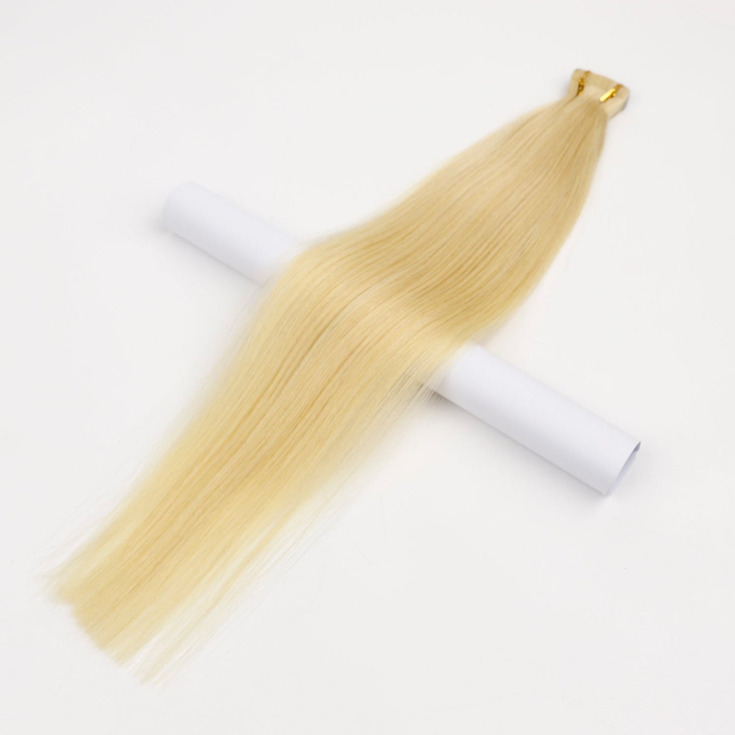 Bande droite de cheveux humains vierges blonds dans l'extension de cheveux