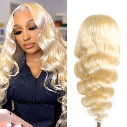 Perruque frontale en dentelle blonde 613 # Body Wave 13x4