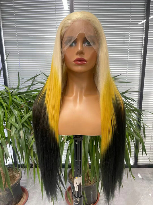 New Arrival Best Design Cute Long Straight Lace Frontal Wig