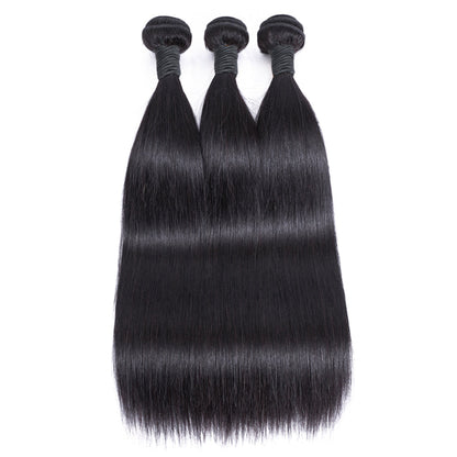 Cheveux Raides Remy Humains 3 Faisceaux Noir Naturel