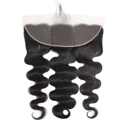 Body Wave 100% Cheveux Humains 13x4 Lace Frontal Noir Naturel
