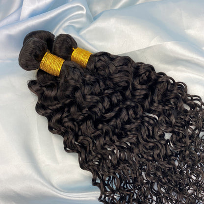 Water Wave 100% Cheveux Humains 3 Faisceaux Noir Naturel