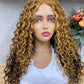 Blonde impeccable dégradé marron # 27/33 couleur Deep Curly Lace Front Wig