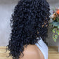 Nature Black #1B Color lace Frontal Water Wave Hair Wigs