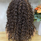 Highlight Brown 30# color water wave Lace Front Wigs