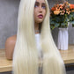 Highlight White 613 # Straight HD Lace Front Wig