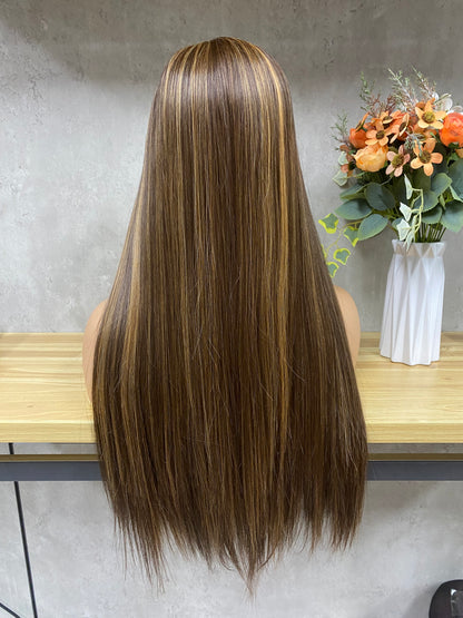 GORGEOUS MIX COLOR Piano Straight HD lace frontal Wig