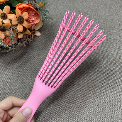 Detangling Hair Brush Pink Black Massage Wet Hair Comb Octopus Hair Brush Comb Detangling Brush Kinky Wavy for Thick Curly Hair
