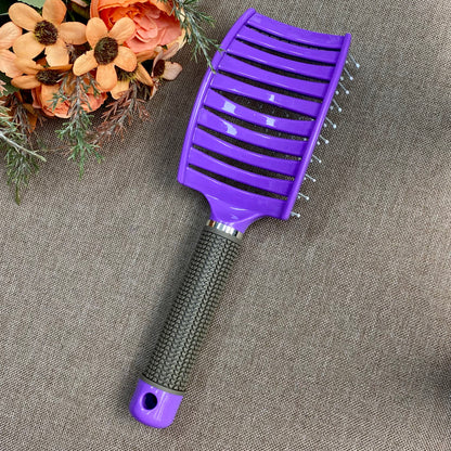 Évider brosse à cheveux cuir chevelu Massage peignes coiffure démêlant séchage rapide outil de démêlage humide sec cheveux bouclés