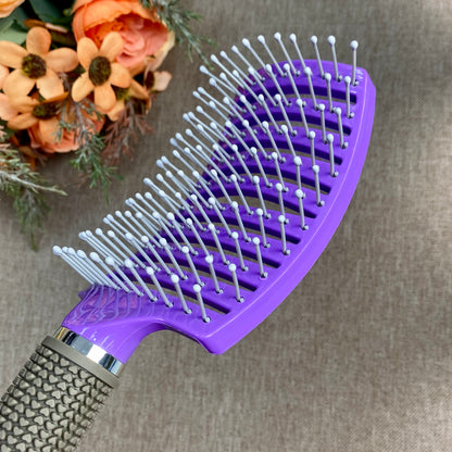 Évider brosse à cheveux cuir chevelu Massage peignes coiffure démêlant séchage rapide outil de démêlage humide sec cheveux bouclés