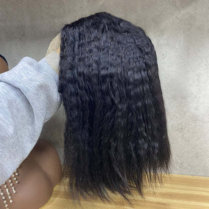 Future Remy Human Hair Yaki Staight Bob Wig