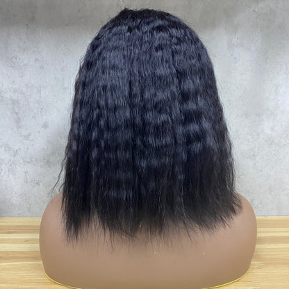 Future Remy Human Hair Yaki Staight Bob Wig