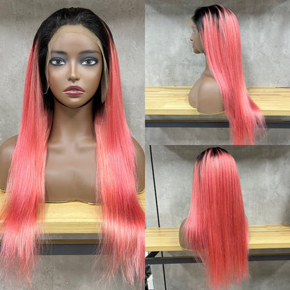 Nature Pink 13x4 Lace Remy Human Hair Frontal Wigs