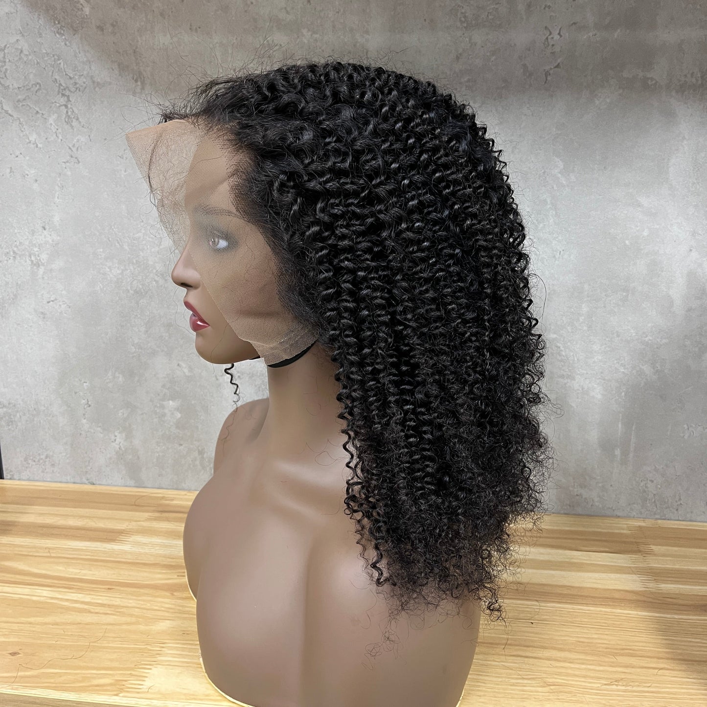 Nature 13x4 Lace Remy Human Hair Kinky Curly Frontal Wigs