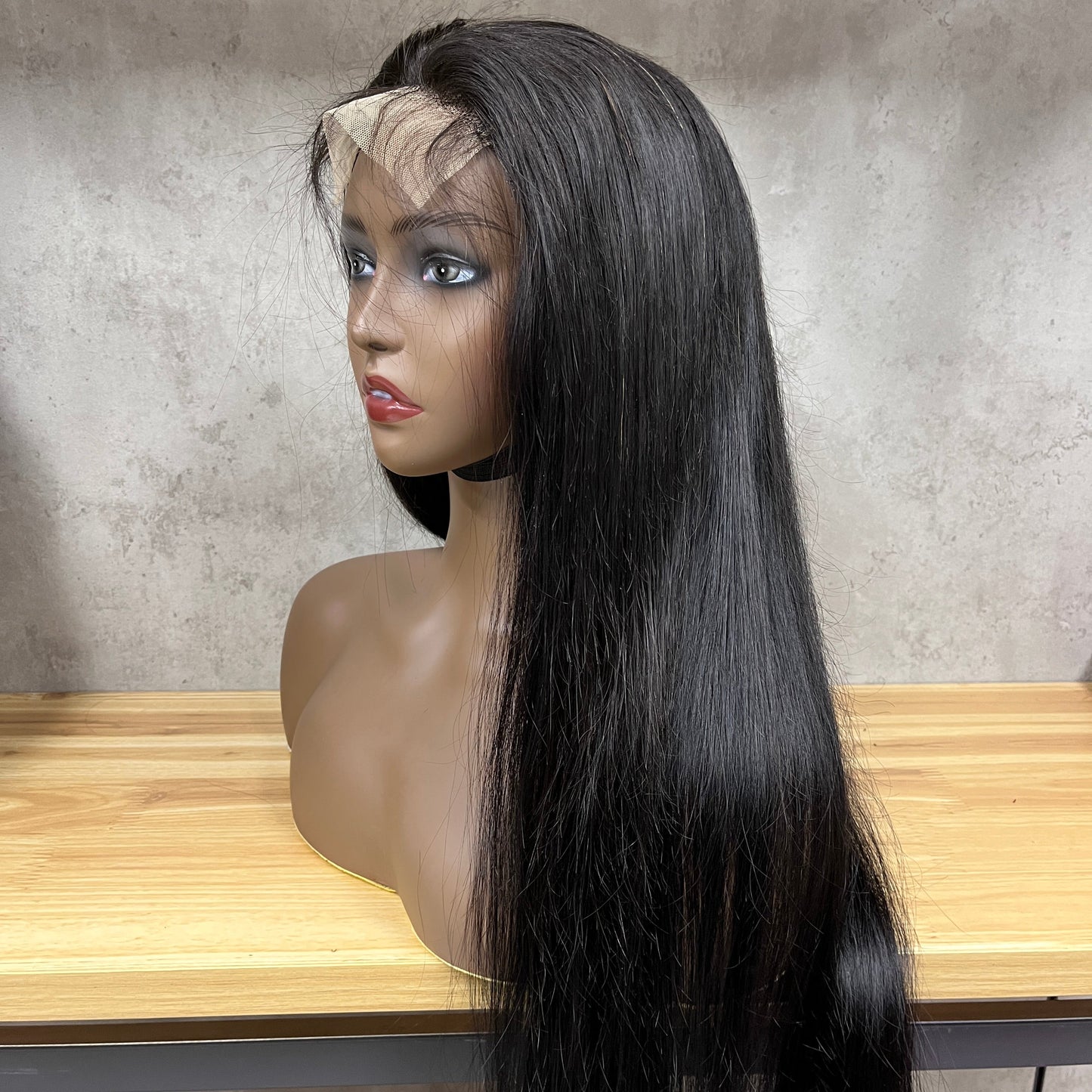 Nuture 4x4 Lace Grade Human Hair Straight Full Long Hair Wigs
