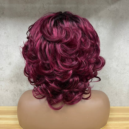 Special Texture Virgin Human Hair Egg Curly Short Hair Wigs