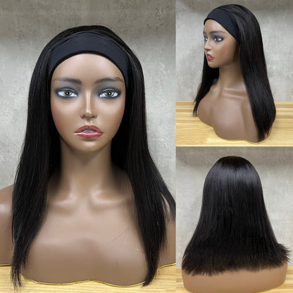 Perruque Bandeau Droite Cheveux Naturels Remy Nature