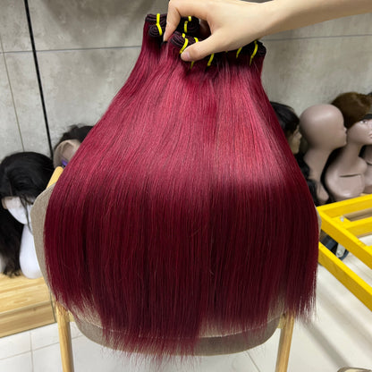 Couleur Spéciale Fumi Cheveux Raides 3 Faisceaux