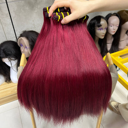 Couleur Spéciale Fumi Cheveux Raides 3 Faisceaux