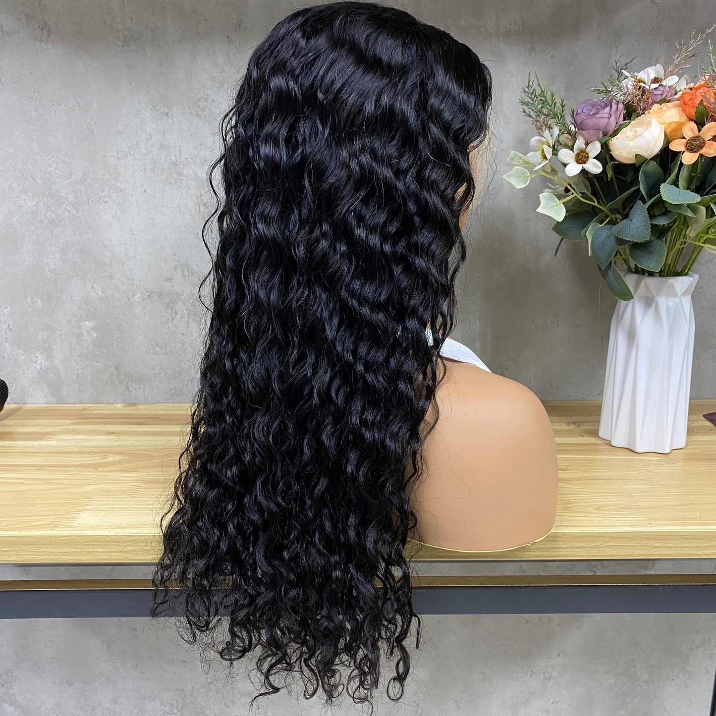 Nature T-Part Frontal Remy Human Hair Water Wave Hair Wigs