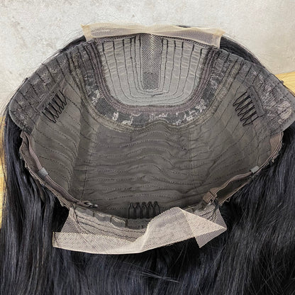 Nature T-Part Closure Remy Human Hair Straight Hair Bob Wigs